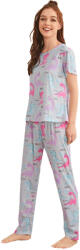 Cyrax Pijama dama, model Dino, gri/rosu, XL (Pj101XL)