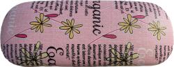 Cyrax Etui ochelari piele ecologica, 16 x 6 x 4 cm, Roz (TocFloralRoz)