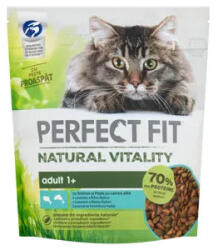 Perfect Fit Natural Vitality Adult macskaeledel lazaccal és fehérhúsú hallal, 650 g
