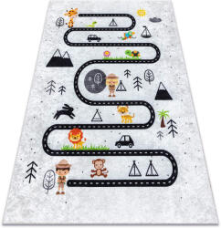 DW Covor gri pentru copii Exploratori Dimensiuni: 80x150 cm Covor