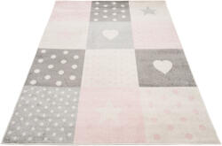 TA Covor pentru copii alb-roz cu model Ruth Dimensiuni: 80x150 cm Covor