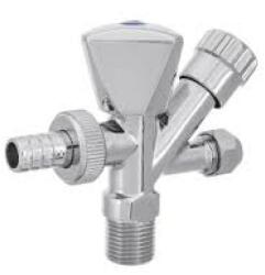 Invena 1/2 kombinált sarokszelep INVENA 1/2-3/8-3/4 (INV/ZW-26-020)