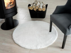 TA Covor shaggy rotund alb Rabbit 100 cm Covor