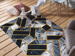 DY Covor negru cu model Pons Dimensiuni: 160x220 cm Covor