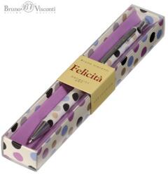 Bruno Visconti Felicita Dots 0, 7 mm, kék, fém golyóstoll (P3011-4503) - bestbyte