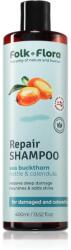 Folk & Flora Sea Buckthorn șampon regenerator pentru par vopsit si deteriorat 400 ml