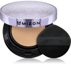 Mizon Vegan Collagen Cushion SPF38 PA++ tartós alapozó sminkszivaccsal magas UV védelemmel árnyalat #23 Natural Sand Beige 2x15 g