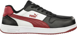 PUMA Frontcourt BLK/WHT/RED Low S3L ESD FO HRO SR munkavédelmi cipő Fekete / Fehér - 43 (PUM-640200-43)