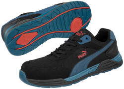 PUMA Frontside BLK/Blue Low S1P ESD HRO SRC munkavédelmi cipő Fekete/Kék - 43 (PUM-644660-43) - megatool