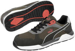 PUMA Frontside IVY Low S1P ESD HRO SRC munkavédelmi cipő Barna / Zöld - 42 (PUM-644670-42)