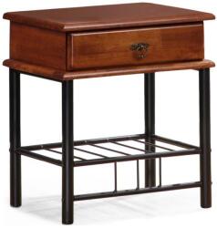 Halmar Éjjeliszekrény FIONA 55x48 cm barna/fekete V-CH-FIONA-SZAFKA_N-CZEREŚNIA_ANT (HA0141)