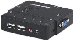 Manhattan Switch KVM Manhattan switch KVM 2 porturi Compact, VGA/USB, Audio (151252)