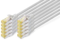 ASSMANN S/FTP CAT6A Patch Kábel - 5 m, Szürke, 10 db/csomag