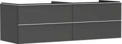 Hansgrohe Xelu Q Konzolos mosdószekrény 1560/550, matt szürke gyémánt színű, 4 fiókkal, ráültetett mosdótálhoz 54091700 (54091700)