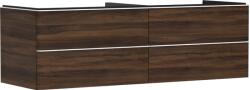 Hansgrohe Xelu Q Konzolos mosdószekrény 1560/550, sötét dió színű, 4 fiókkal, ráültetett mosdótálhoz 54093700 (54093700)