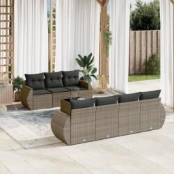 vidaXL 8 részes szürke polyrattan kerti ülőgarnitúra párnákkal (3221129) - vidaxl