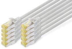 ASSMANN S/FTP CAT6a Patch Kábel - 0.25 m, Szürke (10 db) (DK1644A002510)