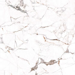 KAI Gresie portelanata tip marmura Marquina White 6215, 45x45 cm, alb, maro, finisaj mat (3800745621518)