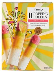 Tesco Popping Lollies narancs-citrom-lime ízű vizes jégkrém 11 x 47 ml (517 ml)
