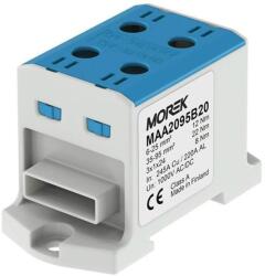 MOREK OTL95-2B Fővezetéki sorkapocs, 2xAl/Cu 6-95 mm2 / 3*1*24, 1500V, kék, flexisínhez (MAA2095B20) (MAA2095B20)