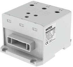 MOREK OTL300-3B Fővezetéki sorkapocs, 3xAl/Cu 95-300mm2 / 6*1*40, 1500V, szürke, flexisínhez (MAA3300A20) (MAA3300A20)