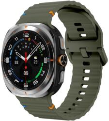  WAVY Curea din silicon pentru Samsung Galaxy Watch Ultra 47mm verde închis