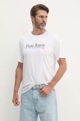 Pepe Jeans pamut póló ALBERT fehér, férfi, nyomott mintás, PM509432 - fehér S