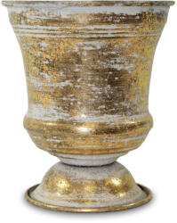ART-POL Antikolt jellegű patinás fém talpas kehely 16x13, 5x13, 5cm (102216)