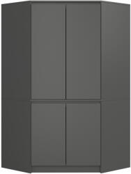 AKORD Furniture Factory AKORD CLP Sarok Ruhásszekrény 4 Ajtós Laminált Grafitszürke (AKO-SP0PSZS100SZA)