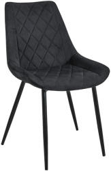 AKORD AKORD SJ. 0488 Steppelt Bársony Étkezőszék Fekete (AKO-CSJ-0488-BL)