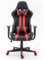 Furniture 4 Gamers FG33 Gamer Szék Műbőr Fekete-Piros Ergonomikus (AKO-F4GFG33R)