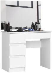 AKORD Furniture Factory AKORD CLP T-6 Sminkasztal Tükörrel Fehér Matt (AKO-T-6-SL900X600CLPLEWBIA)