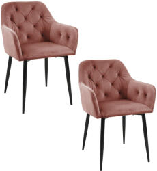 AKORD AKORD SJ. 030 Tűzött Bársony Étkezőszék Púderrózsaszín (AKO-2xCSJ-030-PP)