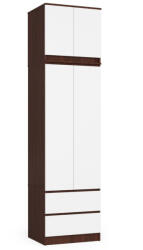 AKORD Furniture Factory AKORD STAR Hálószobai Rátétszekrény Laminált Wenge-Fehér 60cm (AKO-SZCLPS60NADWENBIA)