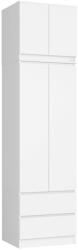 AKORD Furniture Factory AKORD Star K60 Magasított Ruhásszekrény Laminált Fehér (AKO-SZCLPS60NADBIA)