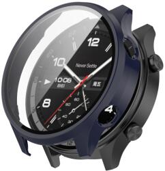  PC FULL COVER Műanyag borítás üveggel OnePlus-hoz Watch 2R sötétkék