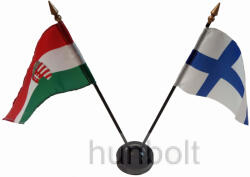  Nemzeti címeres és Finnország zászlók asztali tartóval