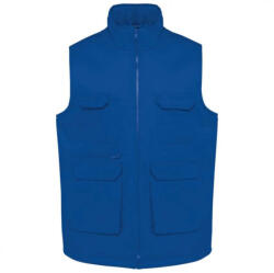 Designed To Work WK607 UNISEX PADDED MULTI-POCKET POLYCOTTON VEST (wk607ro-2xl)