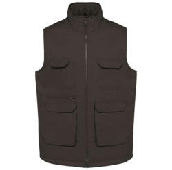 Designed To Work WK607 UNISEX PADDED MULTI-POCKET POLYCOTTON VEST (wk607dg-xl)