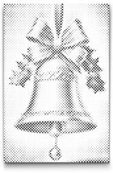  PontPöttyöző - Karácsonyi csengő Méret: 40x60cm, Keretezés: Műanyagtáblával, Szín: Piros