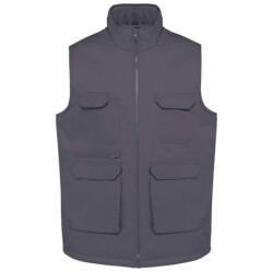 Designed To Work WK607 UNISEX PADDED MULTI-POCKET POLYCOTTON VEST (wk607cvg-s)