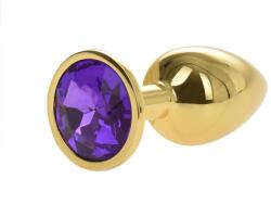 Passion Labs Anal Plug Metallic Buttplug, Small, Gold/Purple