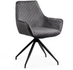 Chairs ON Scaune living rotative din catifea BUC 0223 gri