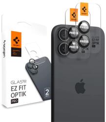 Spigen OPTIK PRO kameravédő üveg 2db (9H, csak lencse) FEKETE Apple iPhone 16 Plus (AGL07921)