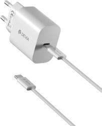 DEVIA RCE-3005CL Smart PD 30W GaN Hálózati Töltőfej + USB Type-C PD Kábel- Fehér