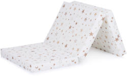Chipolino Сгъваем матрак Chipolino - 60 x 120 x 6 cm, бял с бежови звезди (MAT02203WHBE)