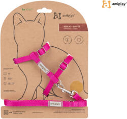AMIPLAY AP Samba Cat hám szett macska M pink (110161)