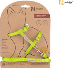 AMIPLAY AP Samba Cat hám szett macska S zöld (110155)