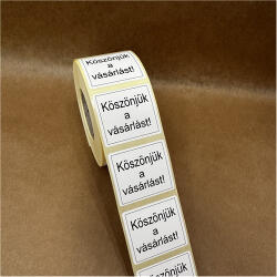  40x40mm THERMO címke 1000 db/40gy - Köszönjük a vásárlást! felirat