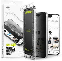 Ringke Folie pentru iPhone 16 Pro Max (set 2) - Ringke Easy Slide Tempered Glass - Privacy (KF2335727)